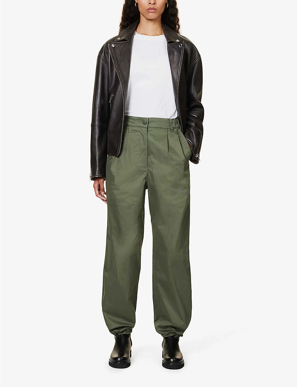 Weekend Max Mara Gitane Flap-pocket Straight-leg Mid-rise Stretch-cotton Trousers 2 Weekend Max Mara Gitane Flap-pocket Straight-leg Mid-rise Stretch-cotton Trousers - Image 2