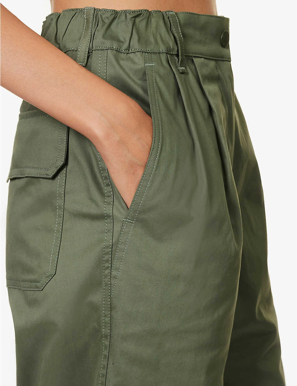 Weekend Max Mara Gitane Flap-pocket Straight-leg Mid-rise Stretch-cotton Trousers 5 Weekend Max Mara Gitane Flap-pocket Straight-leg Mid-rise Stretch-cotton Trousers - Image 5