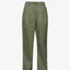 Weekend Max Mara Gitane Flap-pocket Straight-leg Mid-rise Stretch-cotton Trousers