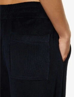 ME AND EM Wide-leg Towelling-texture Cotton Trousers -Reiss Shop R04151473 NAVY ALT04