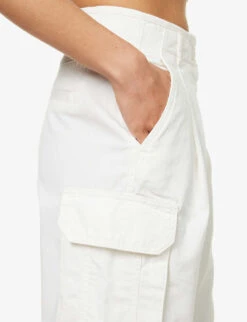 ME AND EM Regular-fit Straight-leg Denim Combat Trousers -Reiss Shop R04151476 OFFWHITE ALT04