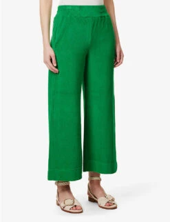 ME AND EM Wide-leg Cropped-length Cotton-blend Trousers -Reiss Shop R04151504 CLOVERLEAF ALT02