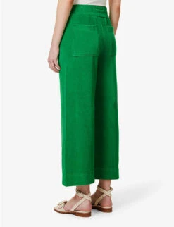 ME AND EM Wide-leg Cropped-length Cotton-blend Trousers -Reiss Shop R04151504 CLOVERLEAF ALT03