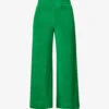 ME AND EM Wide-leg Cropped-length Cotton-blend Trousers