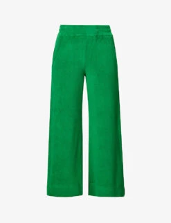 ME AND EM Wide-leg Cropped-length Cotton-blend Trousers