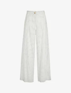 Hainault Pinstripe Wide-leg Mid-rise Stretch-woven Trousers