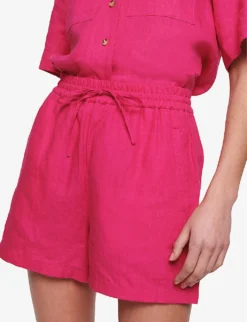 Hauti Relaxed-fit Linen Shorts 9 Hauti Relaxed-fit Linen Shorts -Reiss Shop R04151541 RASPBERRY ALT04