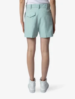Zadig & Voltaire Please Pressed-crease Woven Shorts -Reiss Shop R04151943 CELADON ALT03