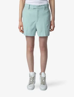 Zadig & Voltaire Please Pressed-crease Woven Shorts -Reiss Shop R04151943 CELADON ALT04