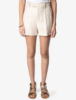 Zadig & Voltaire Please Creased Viscose-blend Shorts -Reiss Shop R04151946 POUDRE ALT02