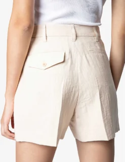 Zadig & Voltaire Please Creased Viscose-blend Shorts -Reiss Shop R04151946 POUDRE ALT04