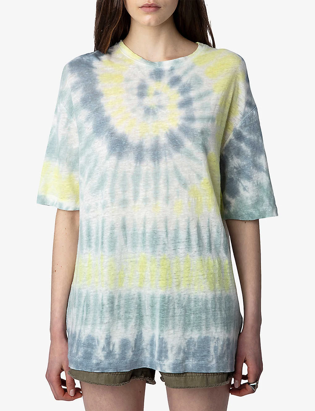 Zadig & Voltaire Suzy Tie-dye Linen T-shirt 5 Zadig & Voltaire Suzy Tie-dye Linen T-shirt - Image 5