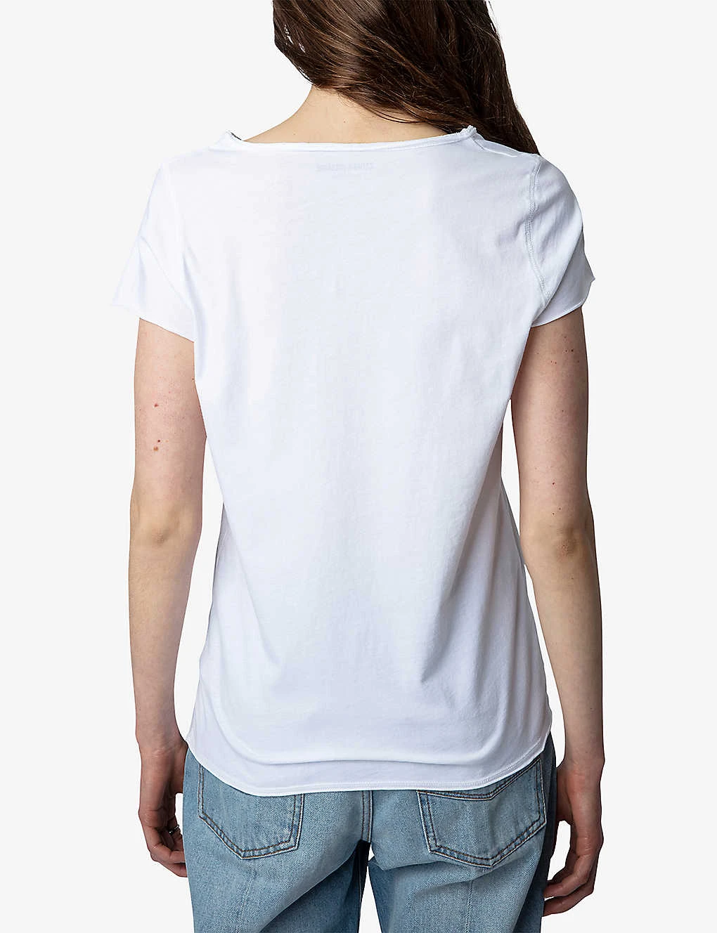Zadig & Voltaire Henley Text-print Organic-cotton T-shirt 4 Zadig & Voltaire Henley Text-print Organic-cotton T-shirt - Image 4