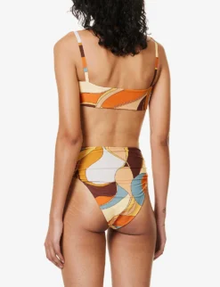 Abstract-print Square-neck Bikini Top -Reiss Shop R04152816 VISTAPRINT ALT03