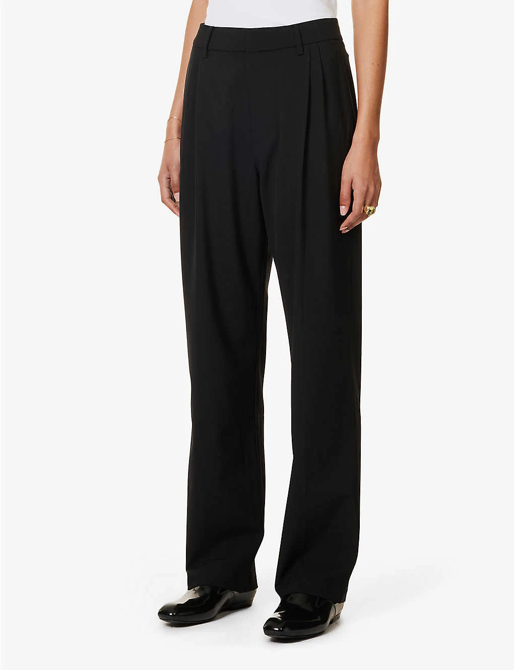 Leni Pleated Straight-leg Mid-rise Woven Trousers 3 Leni Pleated Straight-leg Mid-rise Woven Trousers - Image 3