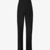 Leni Pleated Straight-leg Mid-rise Woven Trousers