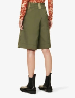 Ganni Mid-rise Belted Woven Shorts -Reiss Shop R04152894 KALAMATA ALT03