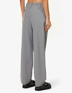 Ganni Bead-embellished Straight-leg Mid-rise Stretch-woven Trousers 8 Ganni Bead-embellished Straight-leg Mid-rise Stretch-woven Trousers -Reiss Shop R04152930 PALOMAMELANGE ALT03