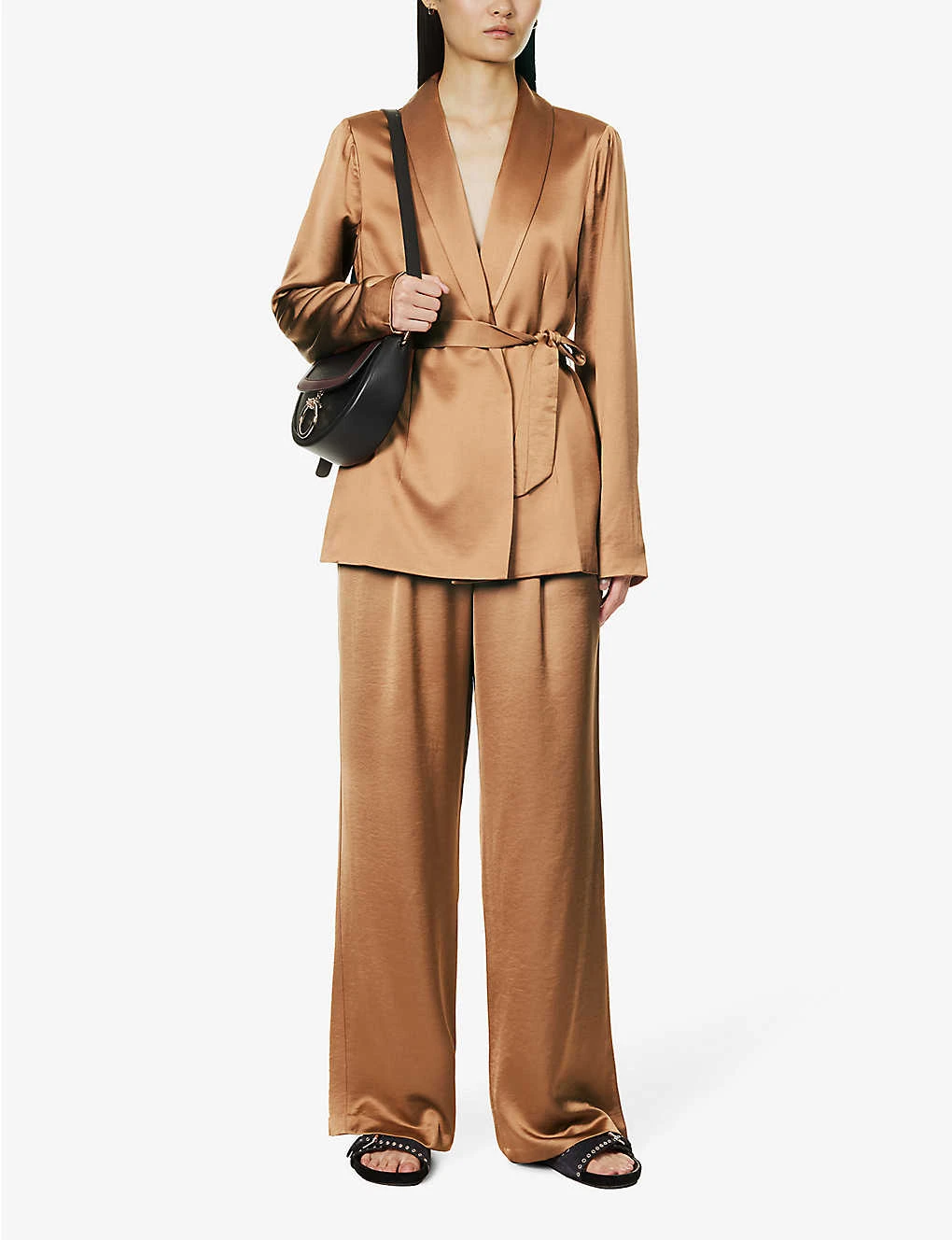 Paige Tinesia Straight-leg Mid-rise Satin Trousers 2 Paige Tinesia Straight-leg Mid-rise Satin Trousers - Image 2