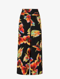 Alexander McQueen Pleated Flared-hem Woven Midi Skirt