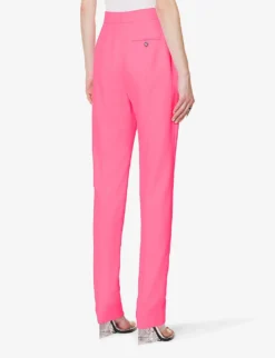 Alexander McQueen Slim-leg High-rise Wool Trousers -Reiss Shop R04153274 PSYCHEDELICPINK ALT03