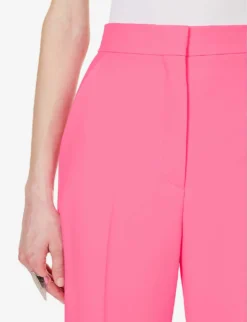 Alexander McQueen Slim-leg High-rise Wool Trousers -Reiss Shop R04153274 PSYCHEDELICPINK ALT04