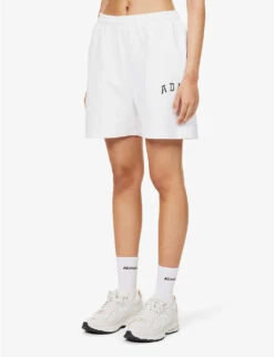 Sweat High-rise Logo-print Cotton-jersey Shorts 7 Sweat High-rise Logo-print Cotton-jersey Shorts -Reiss Shop R04153530 WHITE ALT02