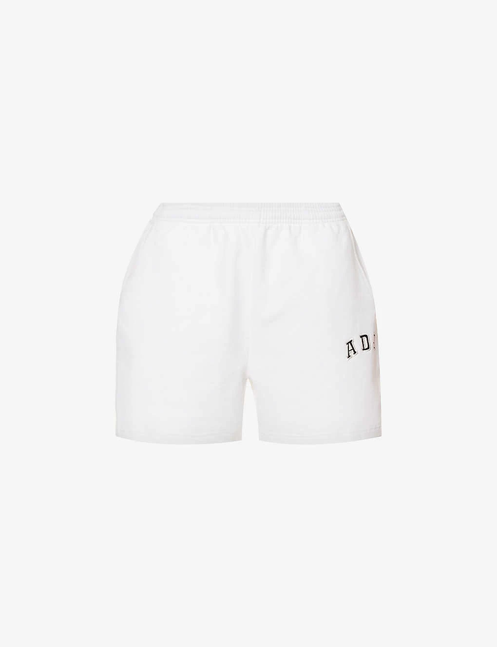 Sweat High-rise Logo-print Cotton-jersey Shorts 1 Sweat High-rise Logo-print Cotton-jersey Shorts