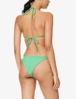 Halterneck Triangle Bikini Top 6 Halterneck Triangle Bikini Top -Reiss Shop R04153638 KELLYGREEN ALT02