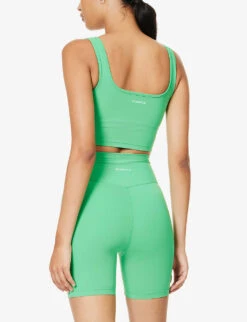 Ultimate Scoop-neck Stretch-woven Bra -Reiss Shop R04153651 KELLYGREEN ALT03