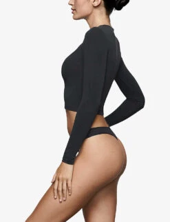 Vintage Round-neck Stretch-cotton Top -Reiss Shop R04153793 WASHEDONYX ALT02