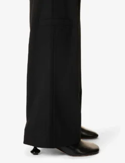 No.198 Drawstring-waist Straight-leg Mid-rise Wool Trousers -Reiss Shop R04154389 02BLACK ALT04