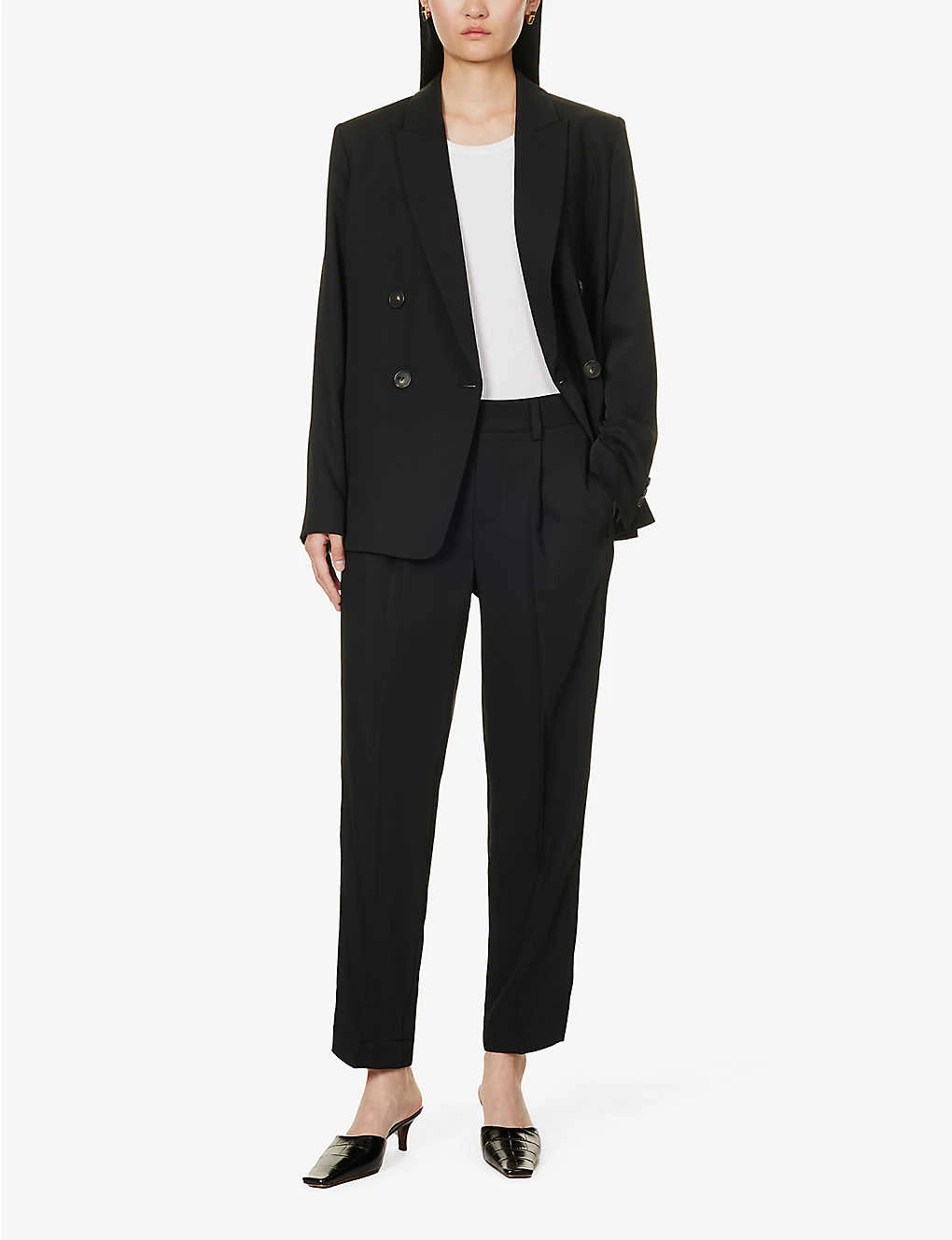 Vince Regular-fit Tapered-leg Mid-rise Satin Trousers 2 Vince Regular-fit Tapered-leg Mid-rise Satin Trousers - Image 2