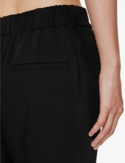Vince Regular-fit Tapered-leg Mid-rise Satin Trousers 9 Vince Regular-fit Tapered-leg Mid-rise Satin Trousers -Reiss Shop R04154638 BLACK ALT04