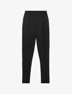 Vince Regular-fit Tapered-leg Mid-rise Satin Trousers