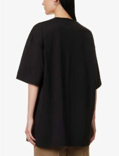 Max Mara Tacco Graphic-print Cotton-jersey T-shirt -Reiss Shop R04156258 BLACK ALT03