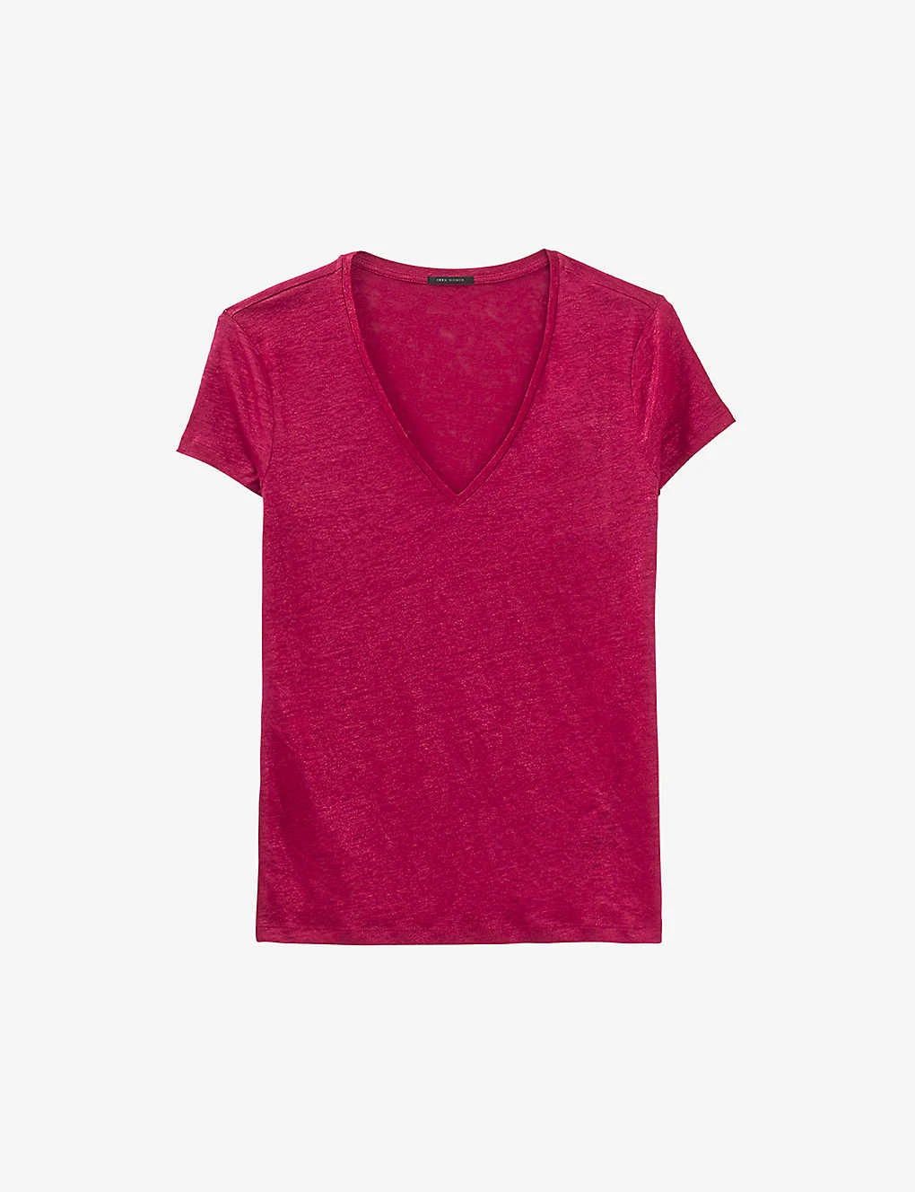 Ikks V-neck Short-sleeved Linen T-shirt 1 Ikks V-neck Short-sleeved Linen T-shirt