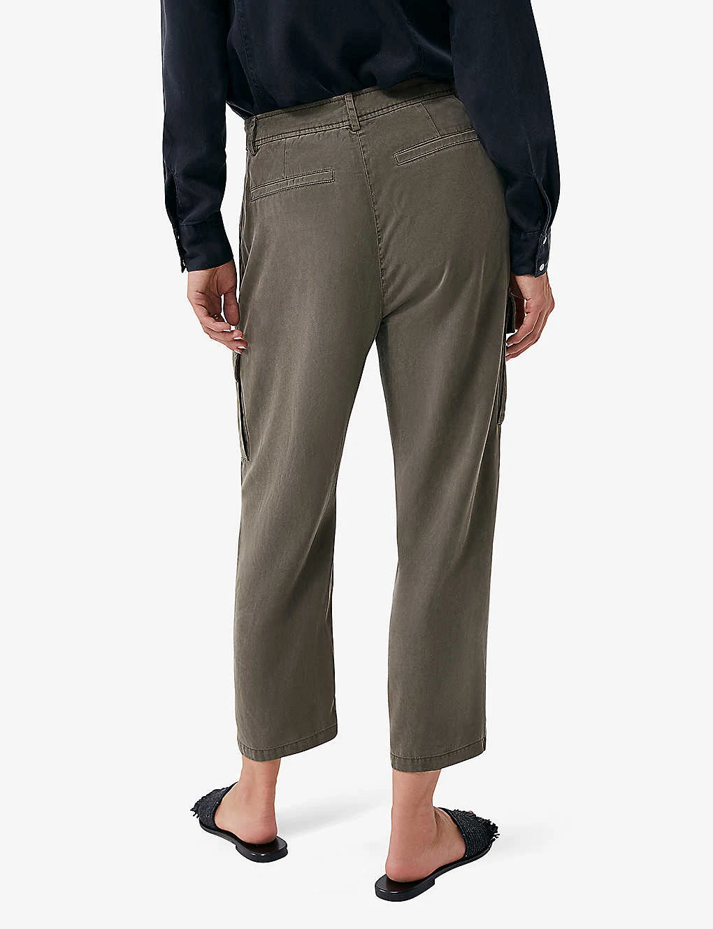 Ikks Cargo-pocket Straight-leg Mid-rise Woven Trousers 4 Ikks Cargo-pocket Straight-leg Mid-rise Woven Trousers - Image 4