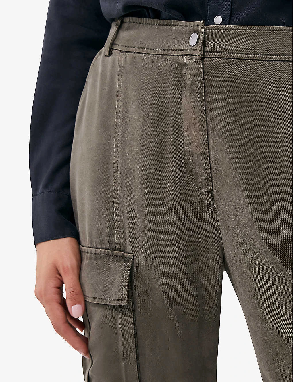 Ikks Cargo-pocket Straight-leg Mid-rise Woven Trousers 5 Ikks Cargo-pocket Straight-leg Mid-rise Woven Trousers - Image 5