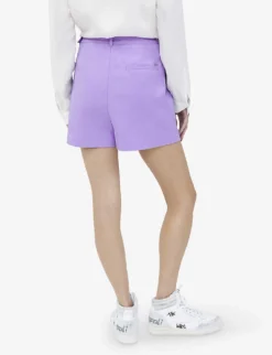 Ikks Triangle-buckle Stretch Cotton-blend Shorts -Reiss Shop R04156347 LILAC ALT03