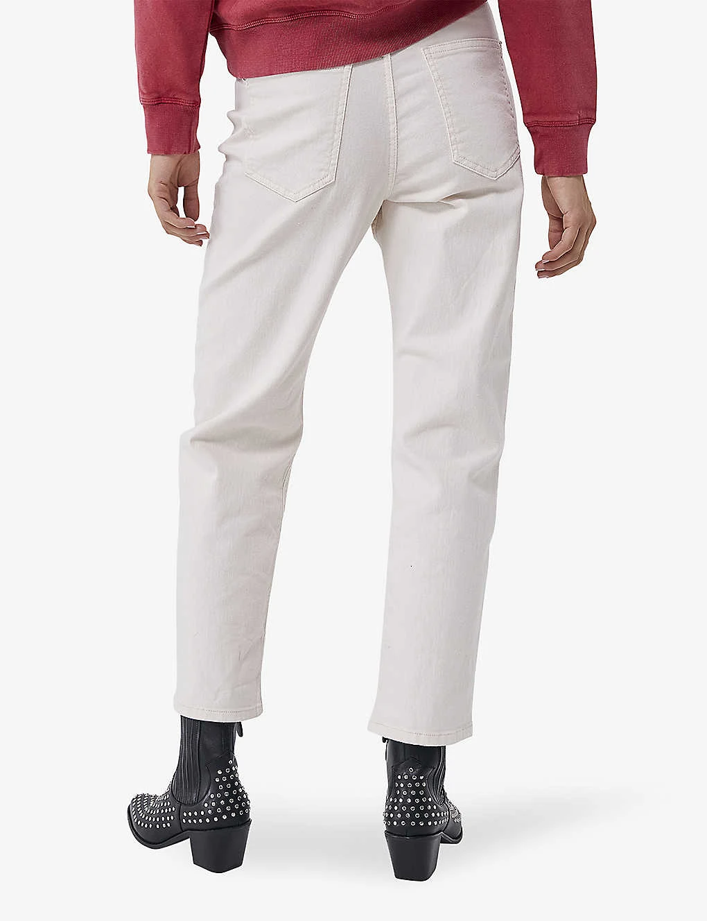 Ikks Slouchy Cropped-leg Mid-rise Stretch-denim Jeans 4 Ikks Slouchy Cropped-leg Mid-rise Stretch-denim Jeans - Image 4