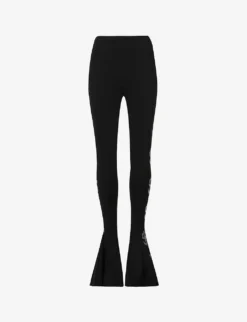 $ Martha Flared-leg High-rise Stretch-woven Trousers