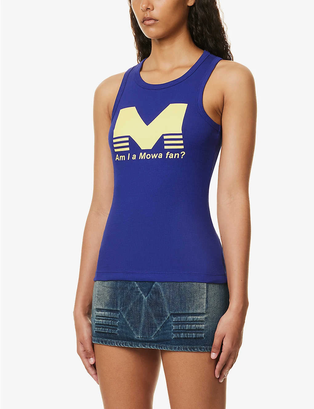 Brand-print Sleeveless Stretch-cotton Top 3 Brand-print Sleeveless Stretch-cotton Top - Image 3