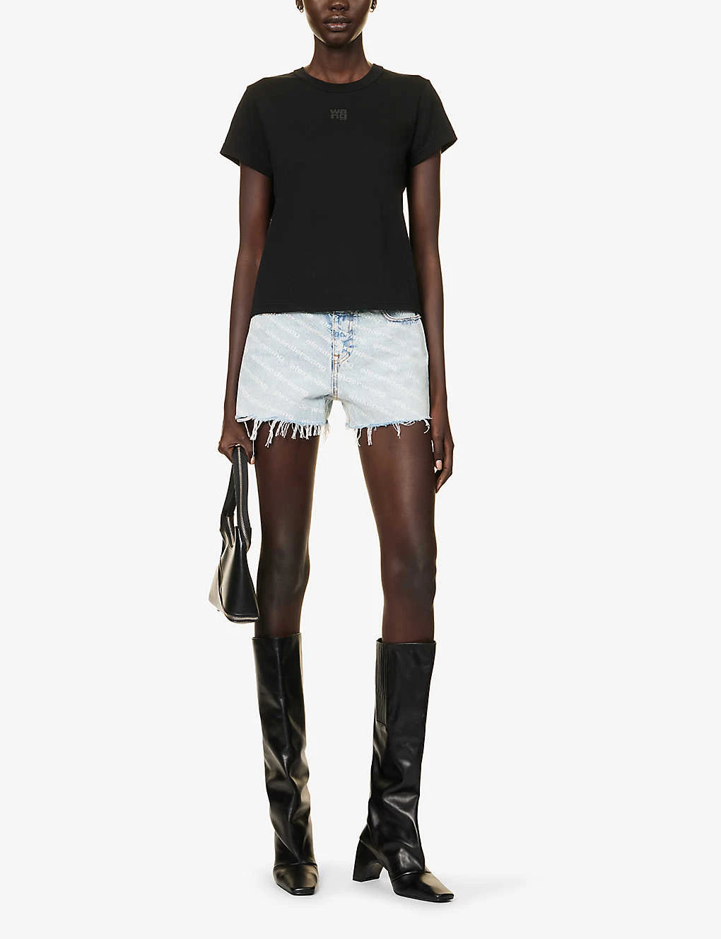 ALEXANDER WANG Essential Logo-print Cotton T-shirt 2 ALEXANDER WANG Essential Logo-print Cotton T-shirt - Image 2