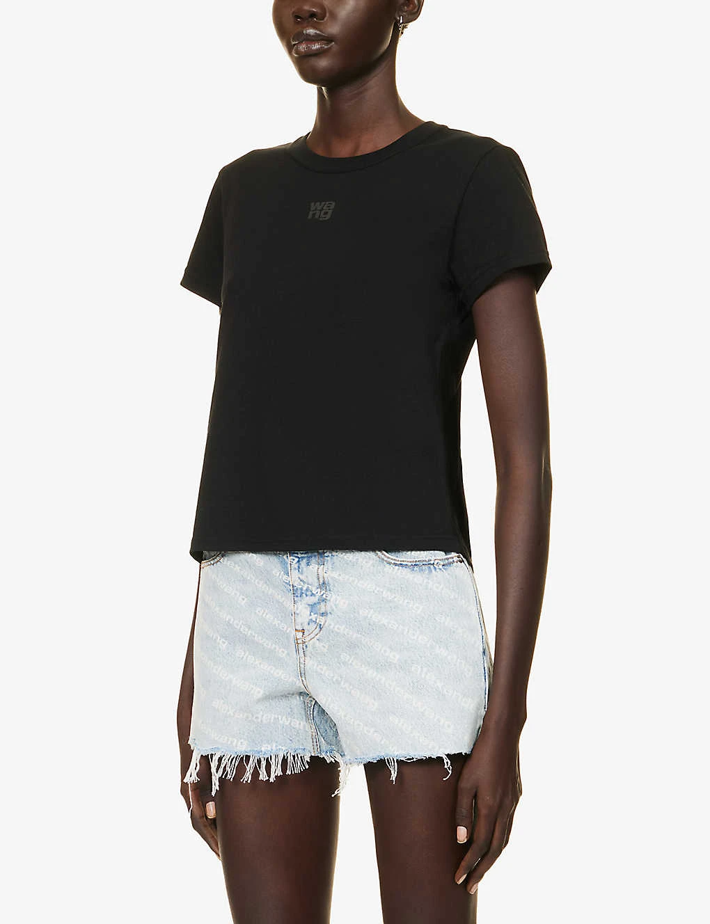 ALEXANDER WANG Essential Logo-print Cotton T-shirt 3 ALEXANDER WANG Essential Logo-print Cotton T-shirt - Image 3