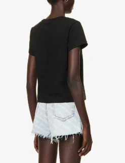 ALEXANDER WANG Essential Logo-print Cotton T-shirt 8 ALEXANDER WANG Essential Logo-print Cotton T-shirt -Reiss Shop R04160697 BLACK ALT03