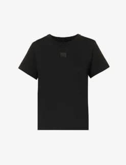 ALEXANDER WANG Essential Logo-print Cotton T-shirt