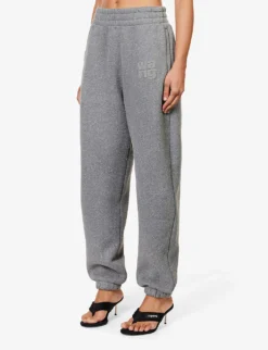 ALEXANDER WANG Glitter Terry Logo-print Mid-rise Cotton-blend Jogging Bottoms 8 ALEXANDER WANG Glitter Terry Logo-print Mid-rise Cotton-blend Jogging Bottoms -Reiss Shop R04160699 SIDEWALK ALT02