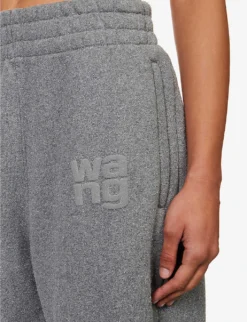 ALEXANDER WANG Glitter Terry Logo-print Mid-rise Cotton-blend Jogging Bottoms 11 ALEXANDER WANG Glitter Terry Logo-print Mid-rise Cotton-blend Jogging Bottoms -Reiss Shop R04160699 SIDEWALK ALT05