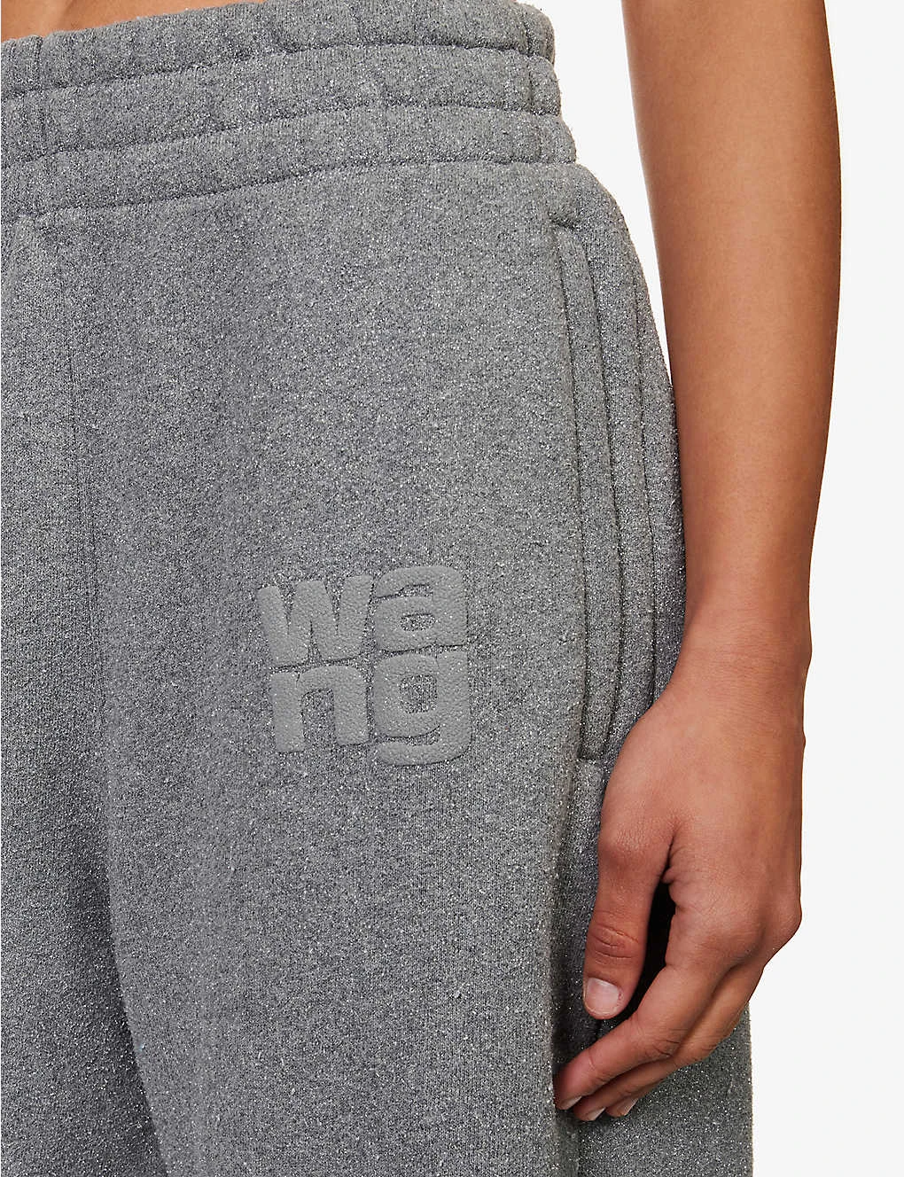 ALEXANDER WANG Glitter Terry Logo-print Mid-rise Cotton-blend Jogging Bottoms 6 ALEXANDER WANG Glitter Terry Logo-print Mid-rise Cotton-blend Jogging Bottoms - Image 6
